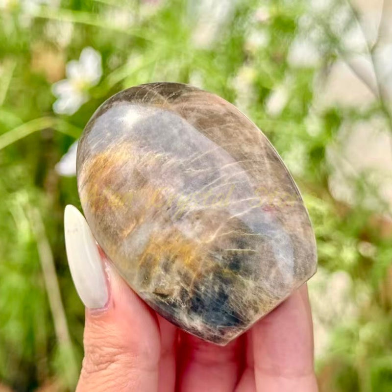 Black Moon Stone Decoration