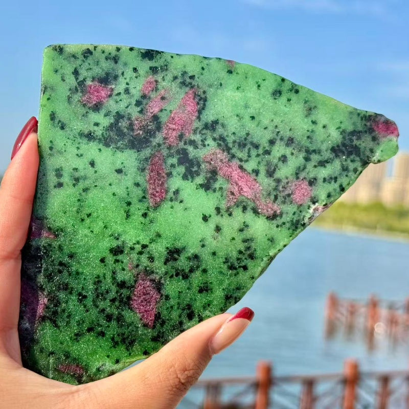 Natural Zoisite Slice. 1PC