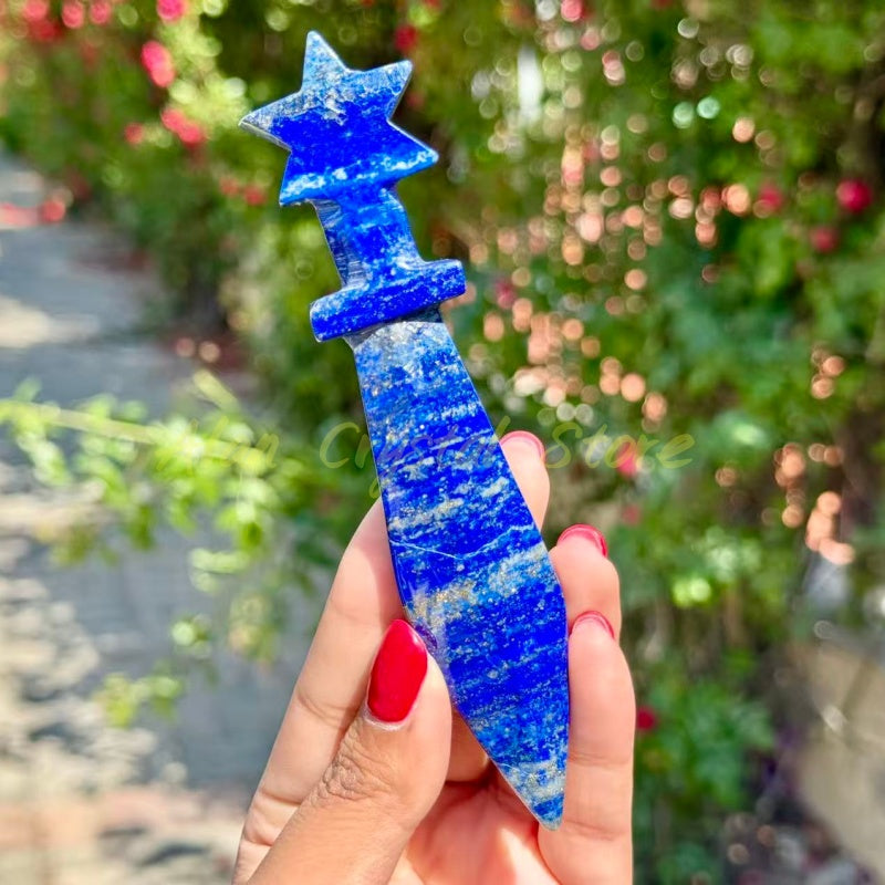 Lapiz Lazuli Sword Carving