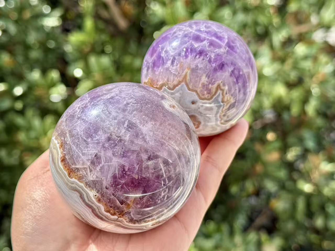 Natural Amethyst Agate Sphere,High Quality Crystal quartz Ball.
