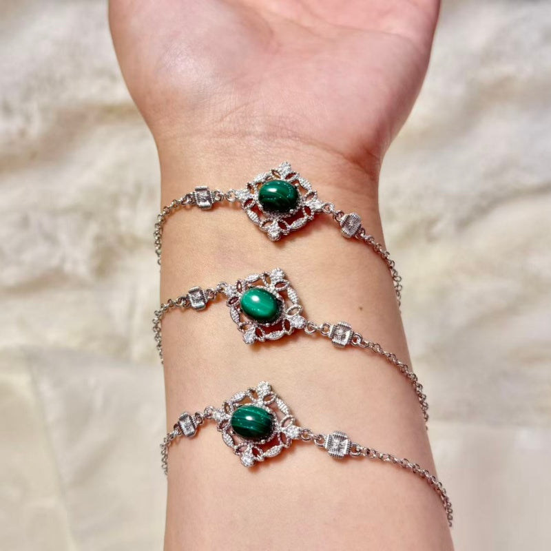 Natural Malachite Bracelet.