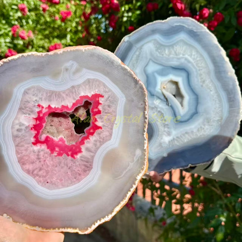 Druzy Agate Slice