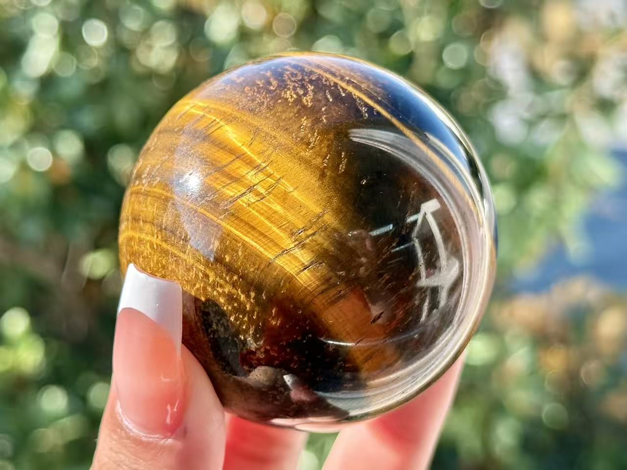 Natural Tiger eye Stone Sphere,High Quality Ball.1PC