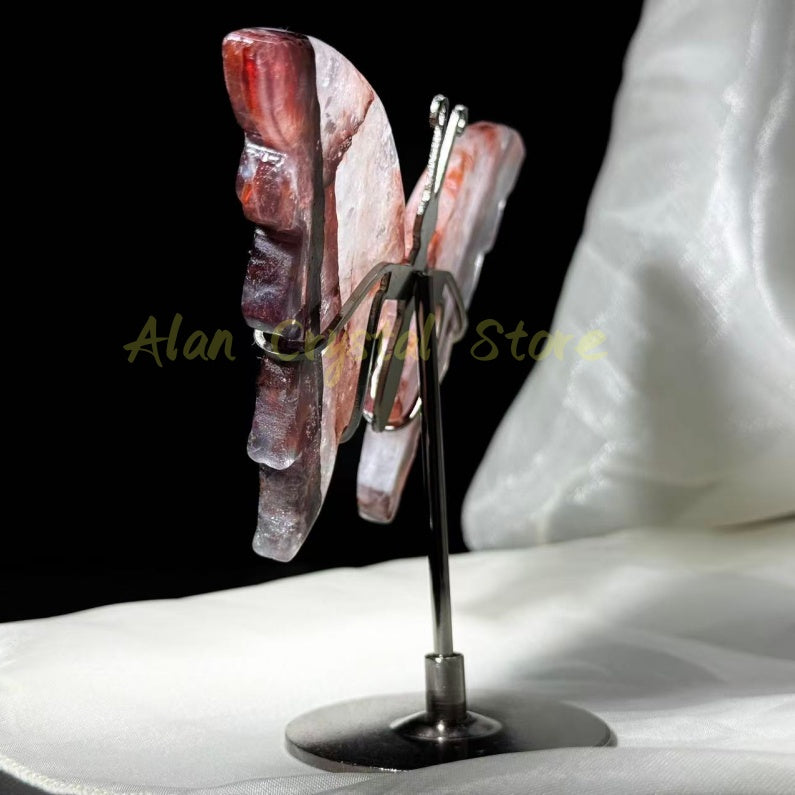 Red Fire Quartz Butterfly Wings