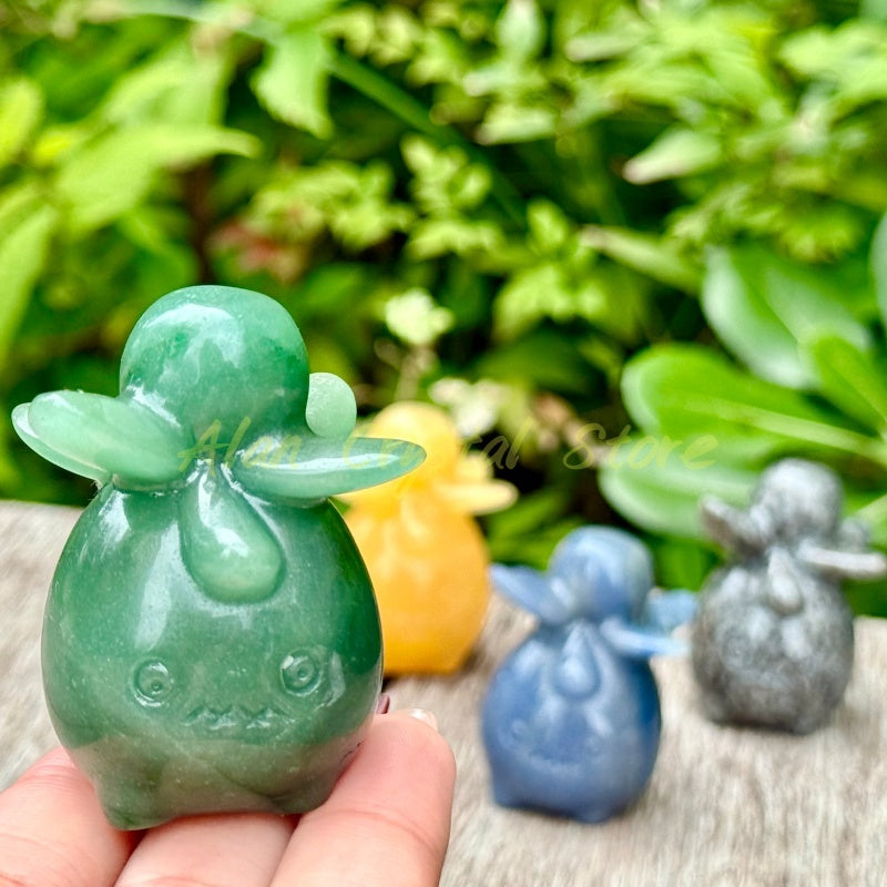 Natural Crystal Quartz Oddish Carving.1PC