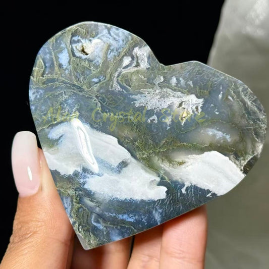Moss Agate Heart