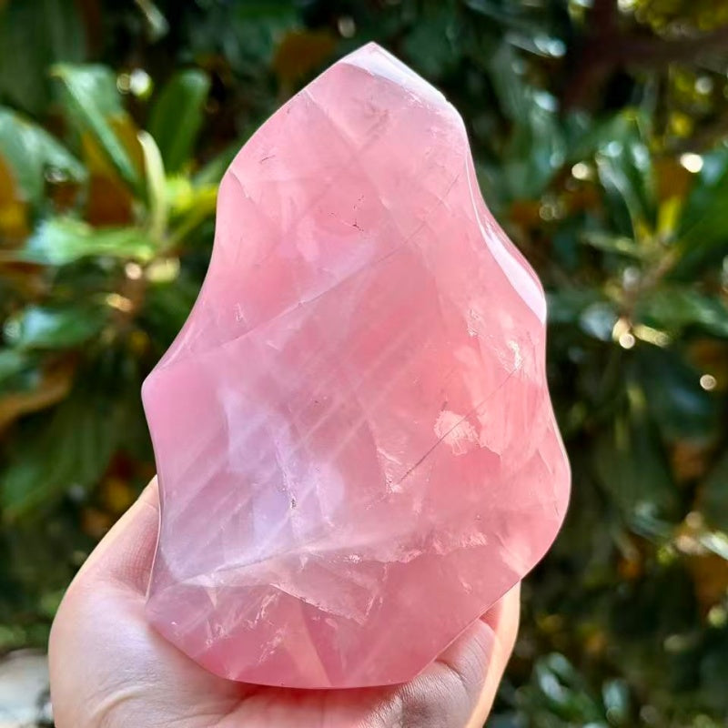 Natural Rose Quartz Torch.