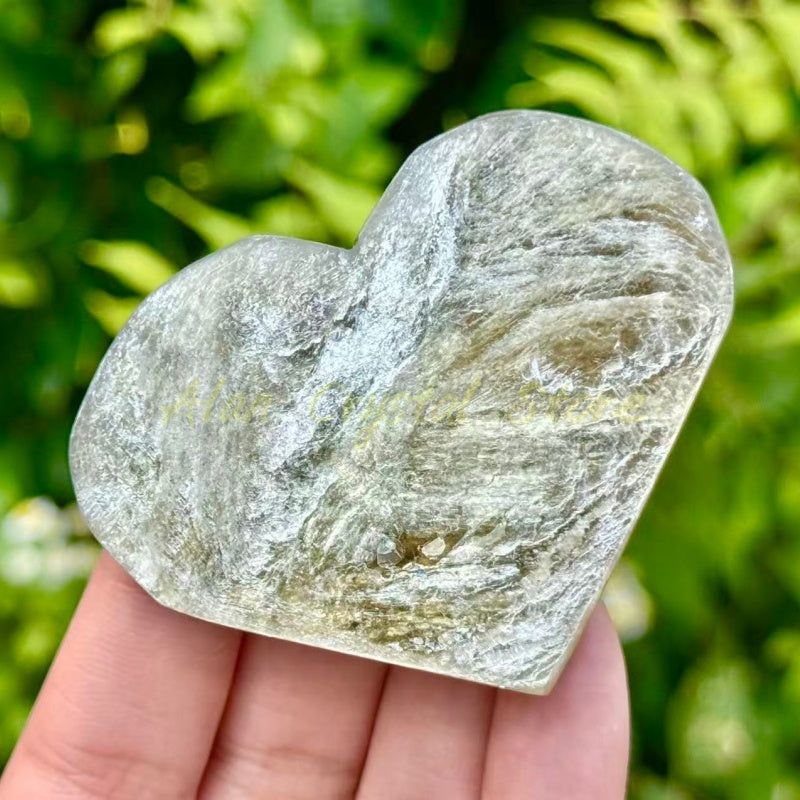 Natural Golden Mica Heart.