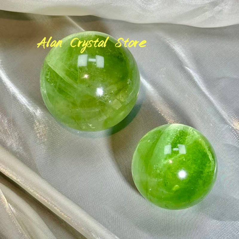 Green Apple Fluorite Sphere