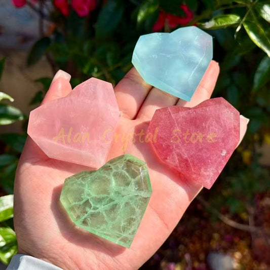 Crystal Facet Heart Carving
