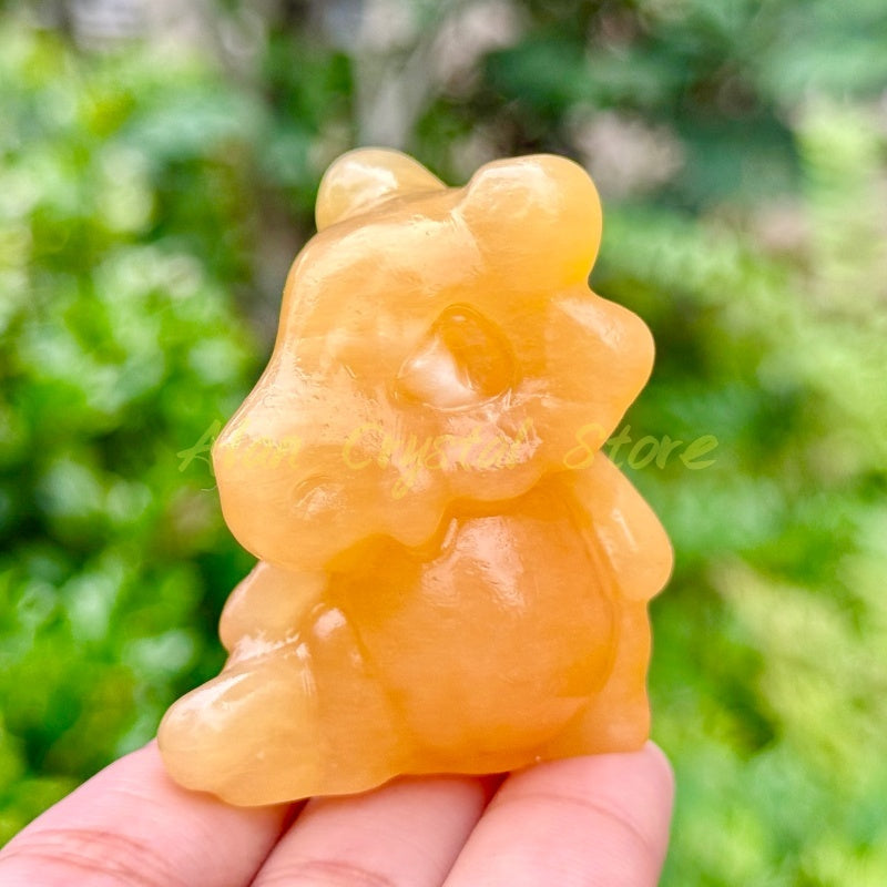 Natural Crystal Quartz Cubone Carving.1PC