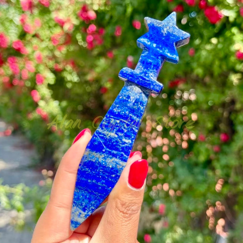 Lapiz Lazuli Sword Carving