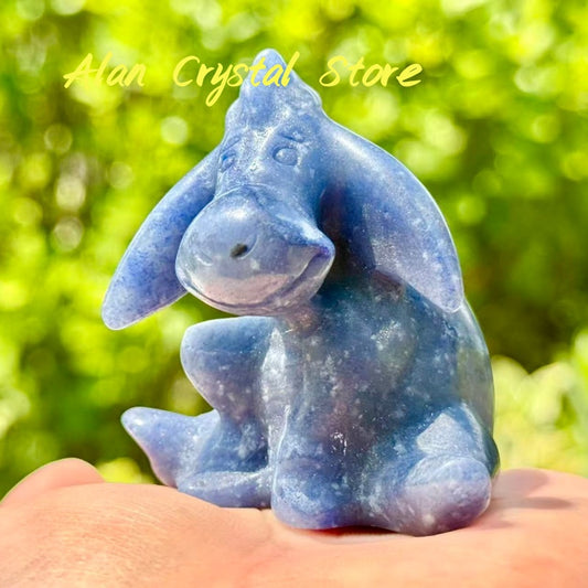 Blue Aventurine Donkey Carving