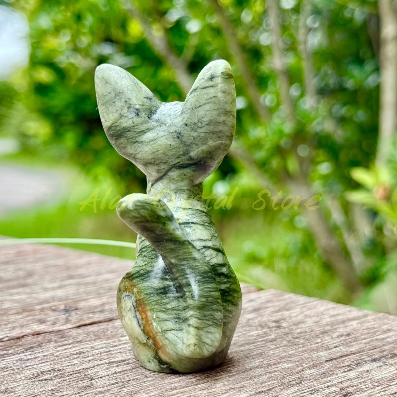 Natural Hsiuyen Jade Gigi Cat Carving.1PC