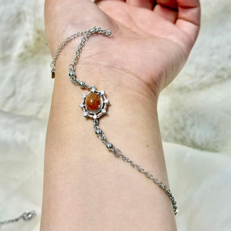 Natural Golden Sun Stone Bracelet.