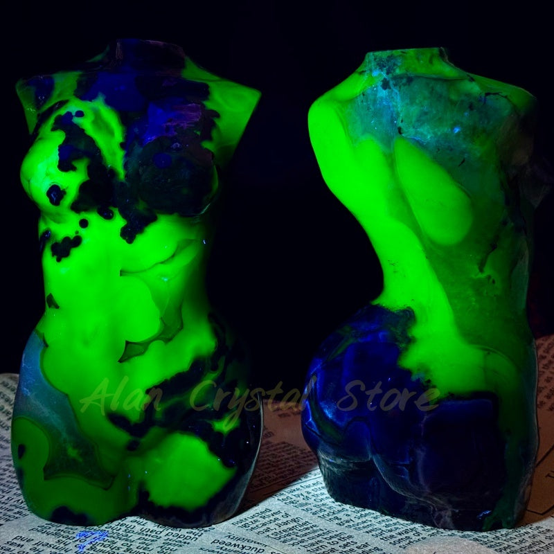 Natural Volcanic Agate Female Model Carving.