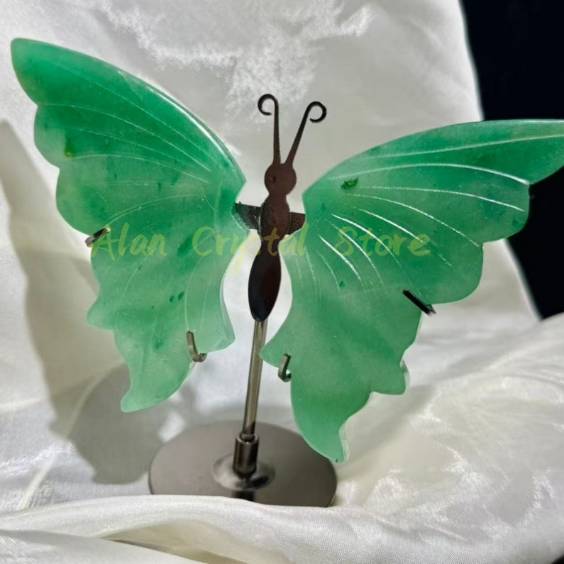 Green Aventurine Butterfly Wings