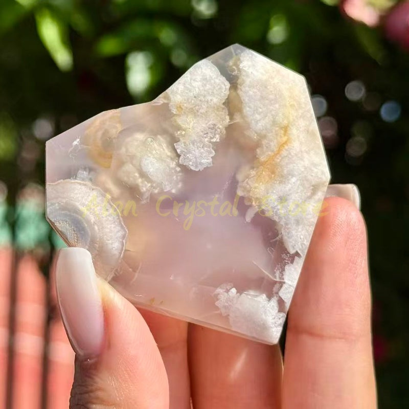 Crystal Facet Heart Carving