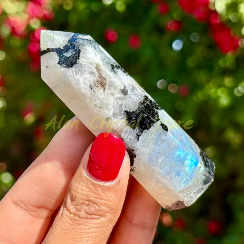 Rainbow Moon Stone Points