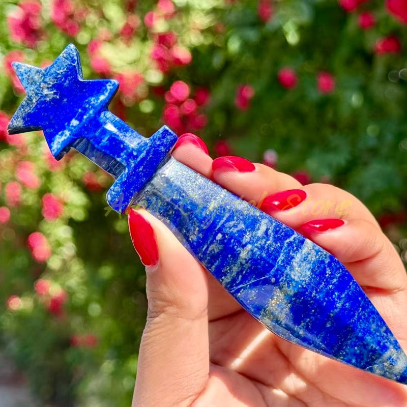 Lapiz Lazuli Sword Carving