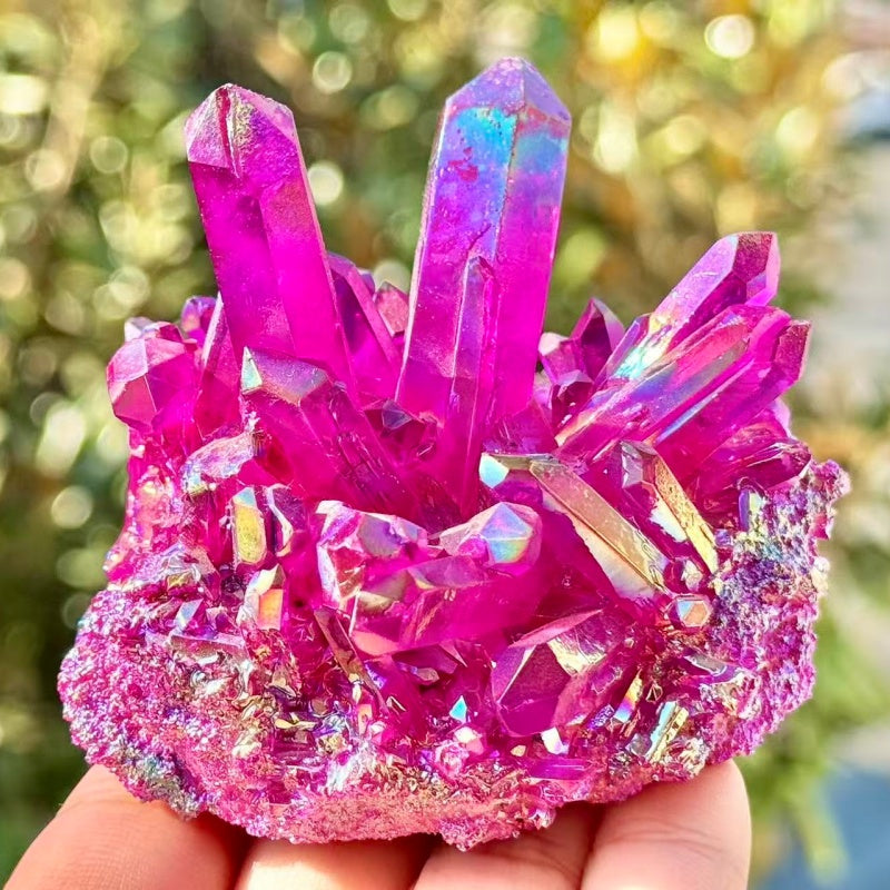 Electroplate Crystal Quartz Cluster.1PC