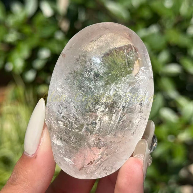 Clear Quartz Palm Stone