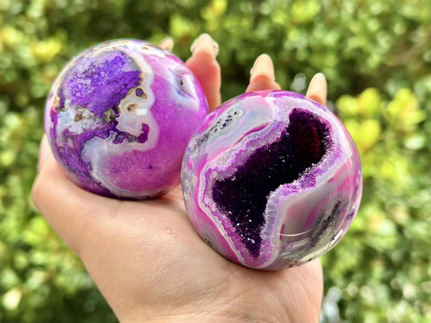Purple Moss Agate Sphere.1PC