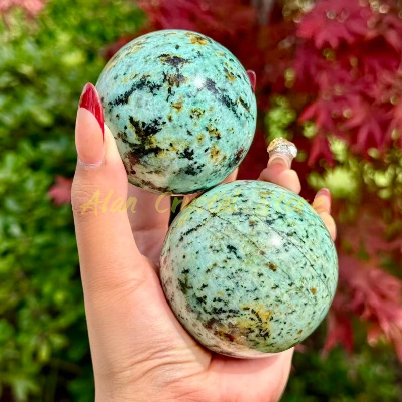 Natural Green Howlite Sphere.1PC