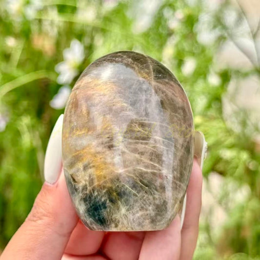 Black Moon Stone Decoration