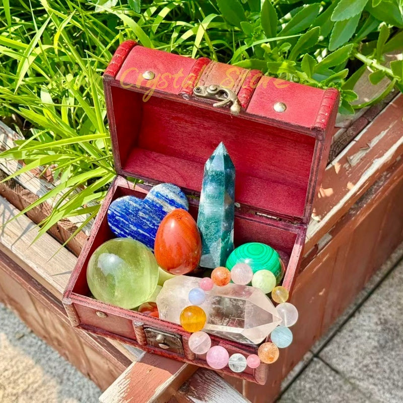 Curated Crystal Box,Mystery Crystal Box,Handpicked Crystal Set,Reiki Meditation Decor,Metaphysical Gift