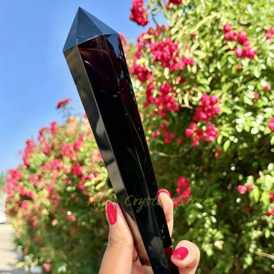 Black ObsIdian Wand Healing Decoration