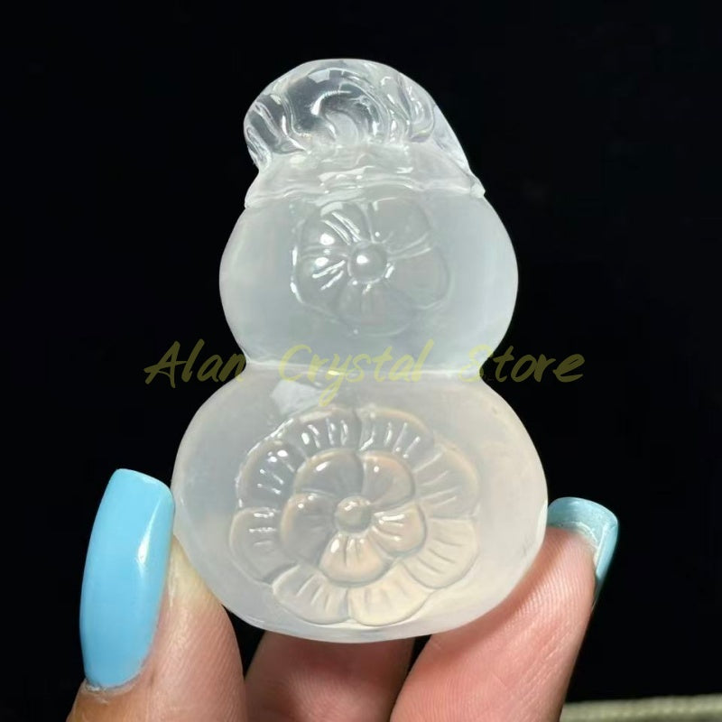 Natural Clear Quartz Nine-tailed Fox Gourd