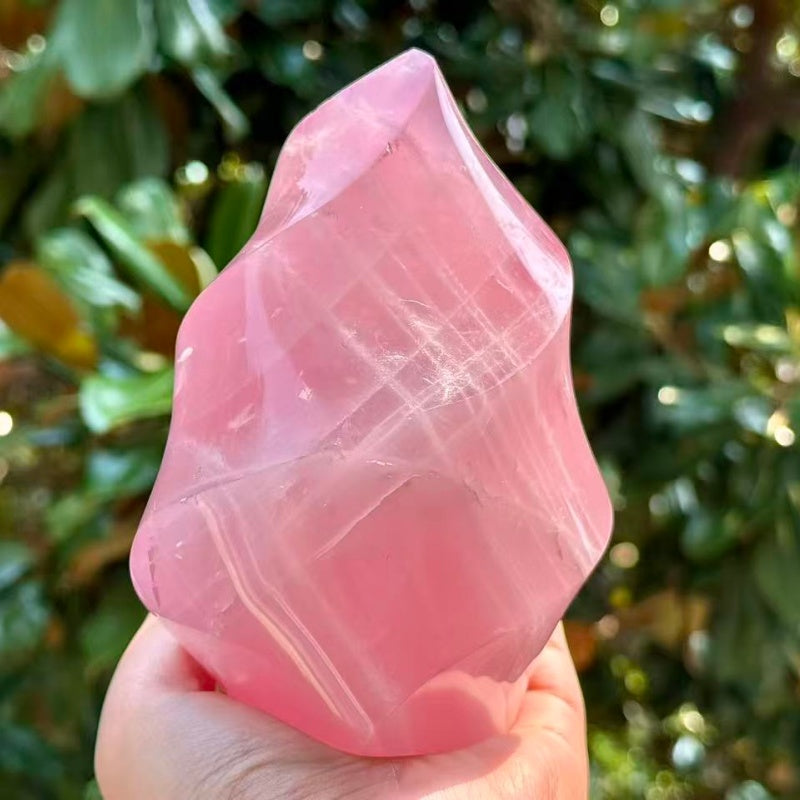 Natural Rose Quartz Torch.