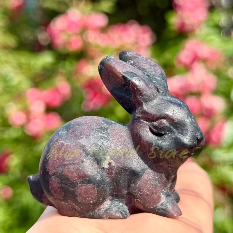 Garnet Rabbit Carving