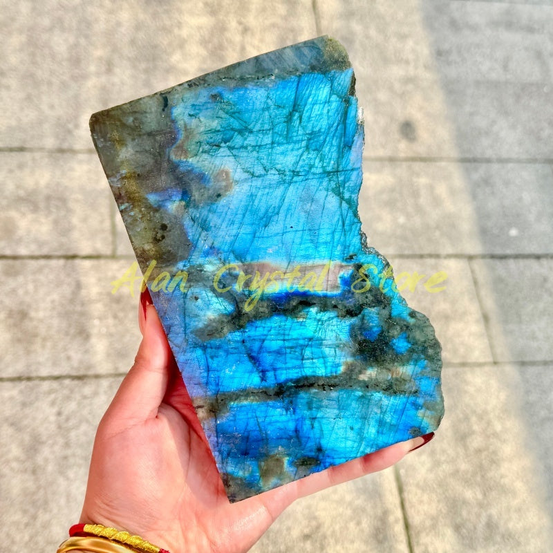 Natural Labradorite Slice.