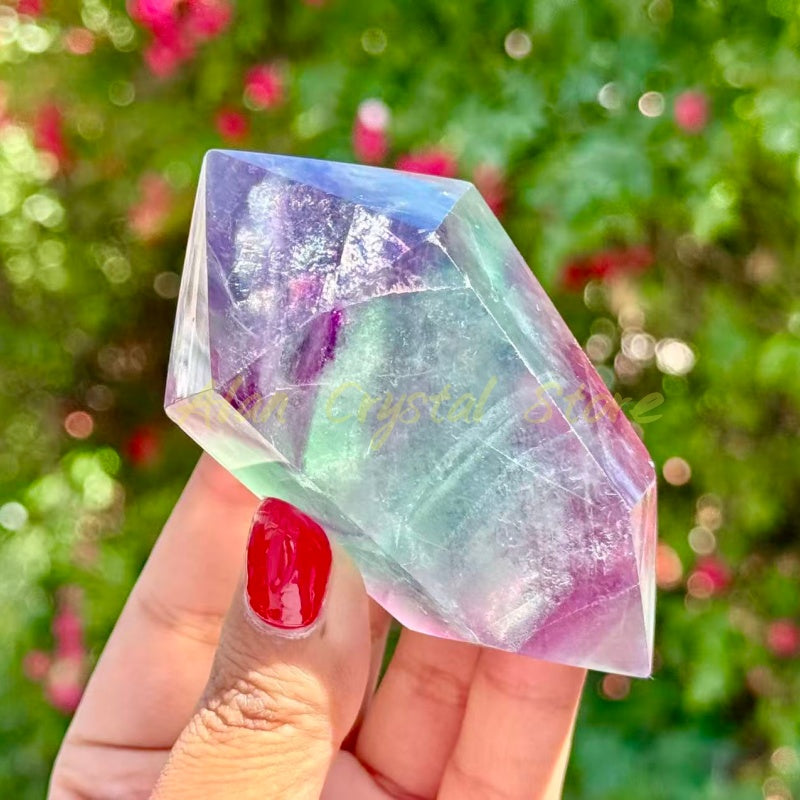 Rainbow Fluorite Double Points