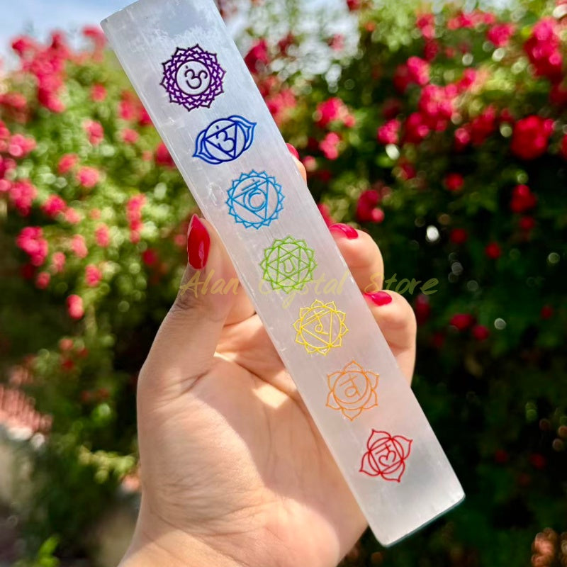 Seven Chakra Selenite plank.