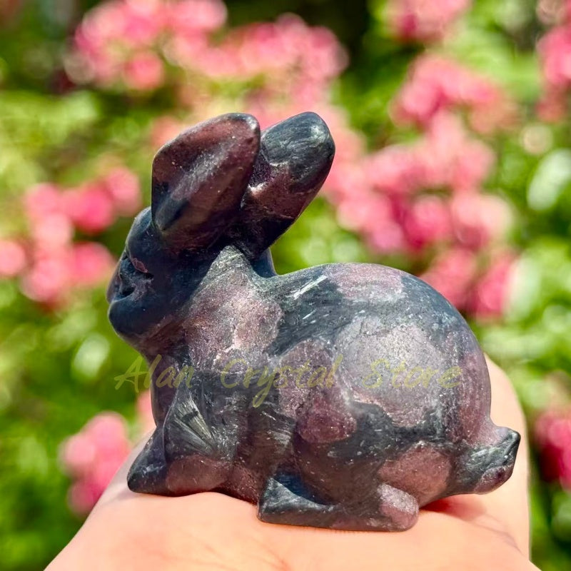 Garnet Rabbit Carving