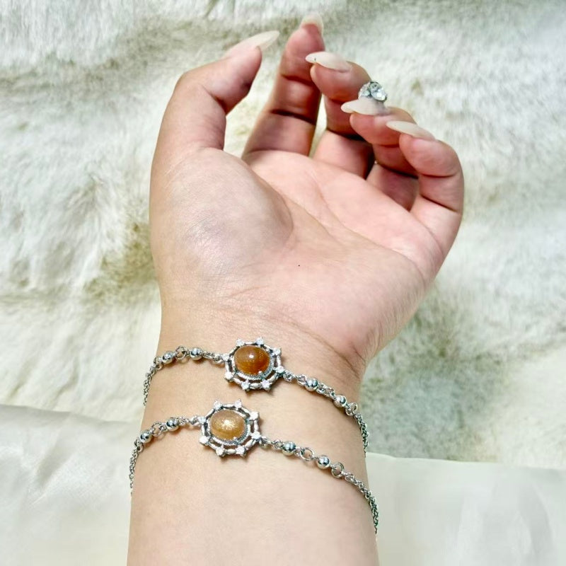 Natural Golden Sun Stone Bracelet.