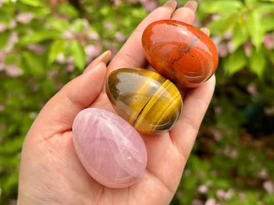 2“ Natural Crystal Quartz Hand Carved Yoni Egg,Tiger Eye Yoni Egg,Crystal Carved,Reiki healing，Home Decoration,Crystal Gifts 1PC