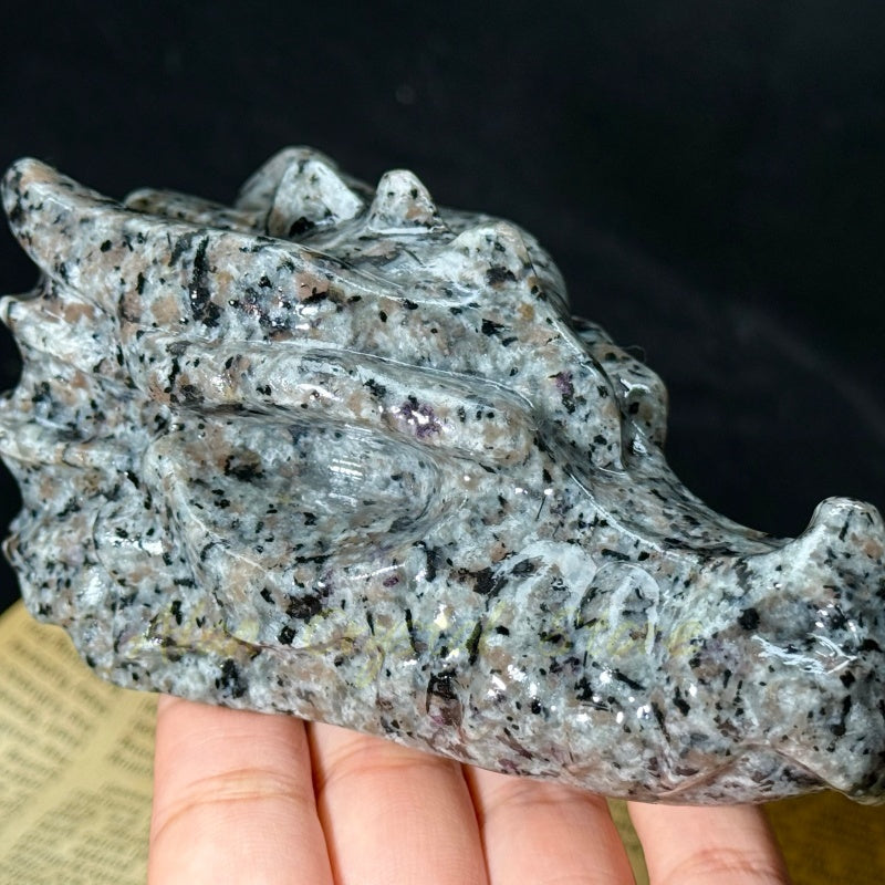 Natural Yooperlite Dragon Head Carving.1PC