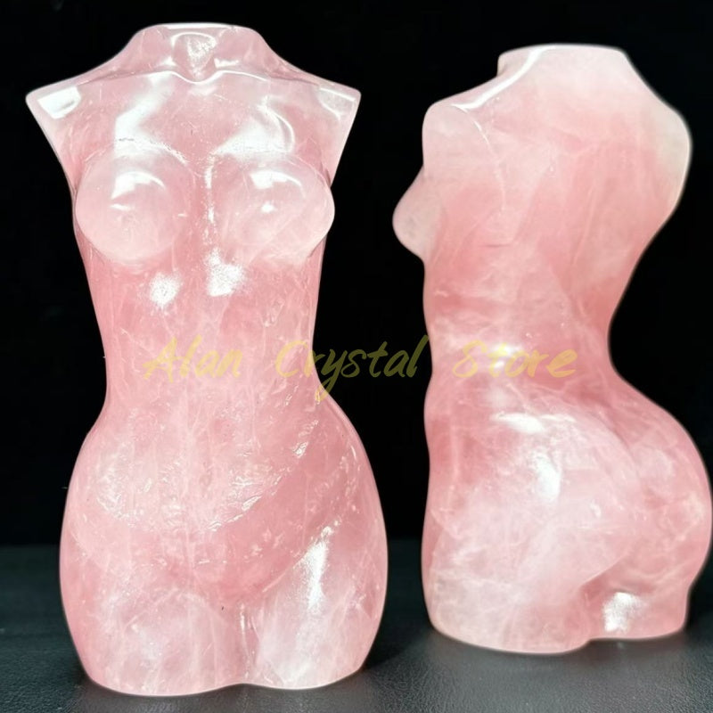 Rose Quartz Female Body Carving