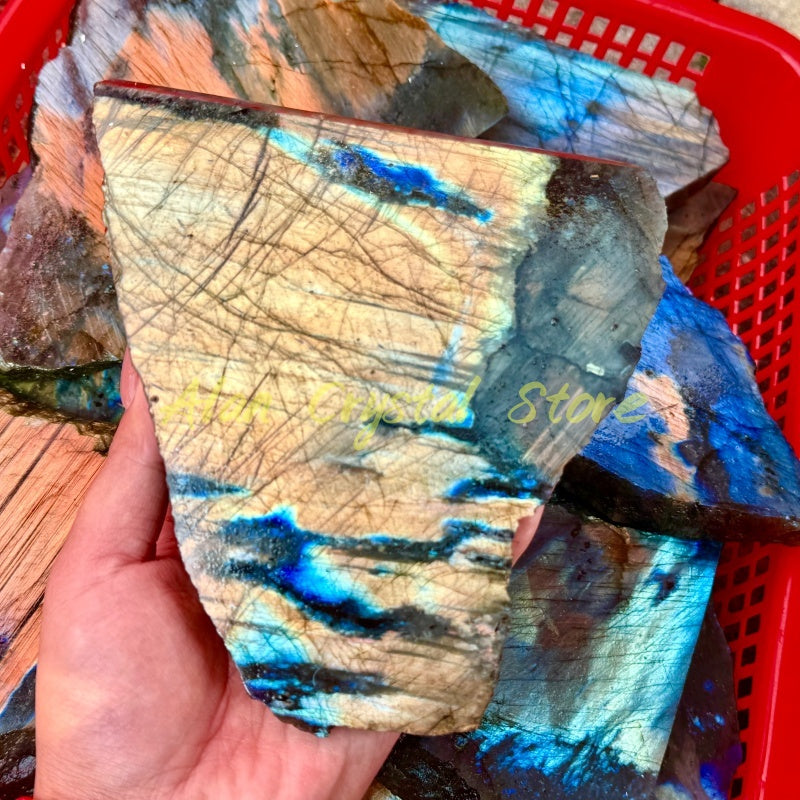 Natural Labradorite Slice.