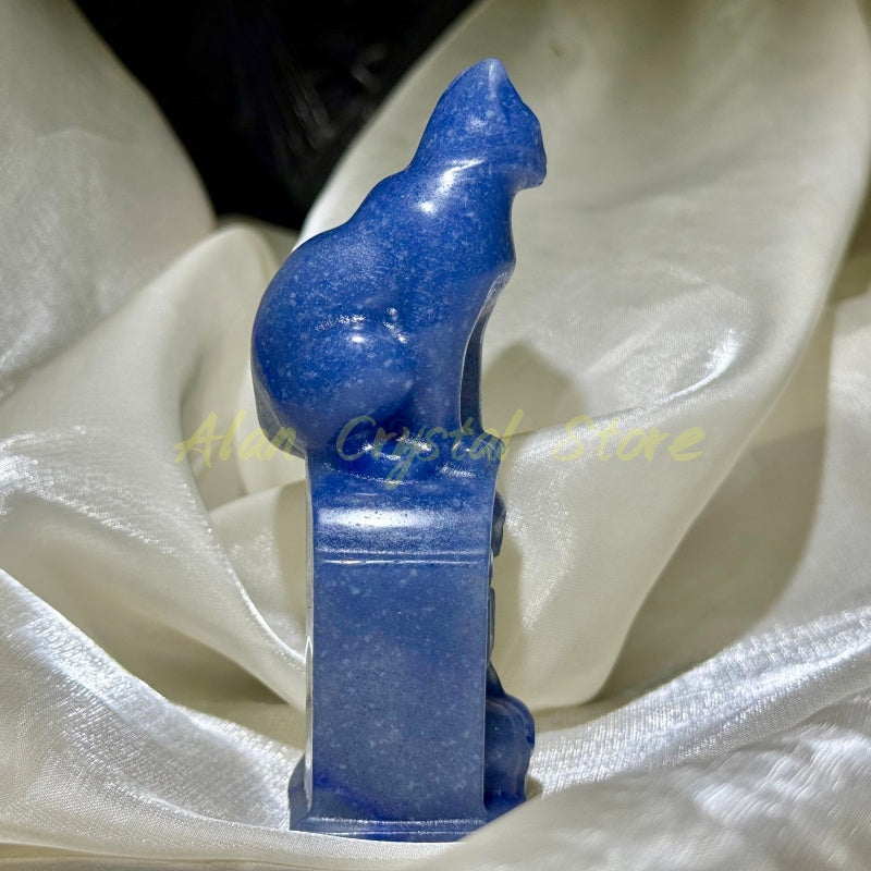 Natural Blue Aventurine Coffin Cat 1PC