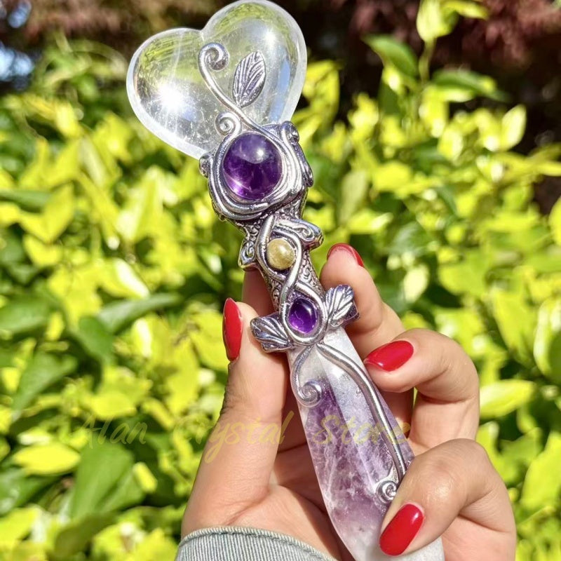 Handmade Natural Crystal Quartz Dagger,Energy Crystal Knife