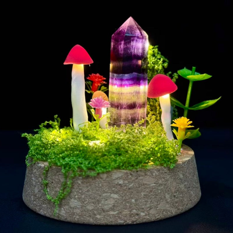 Natural Crystal Quartz Night lamp.