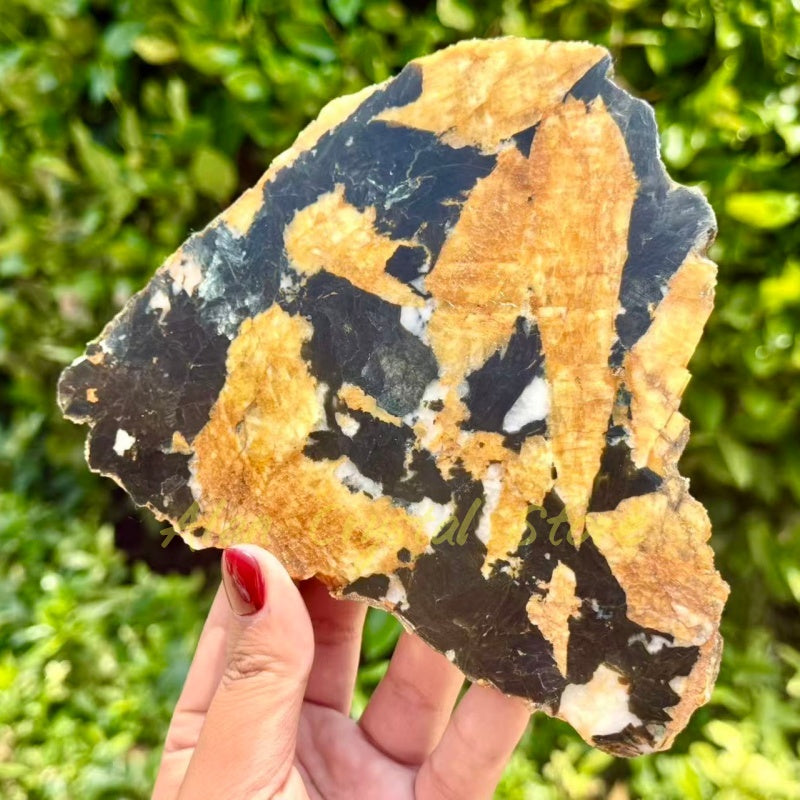Yellow Mica Tourmaline Slice