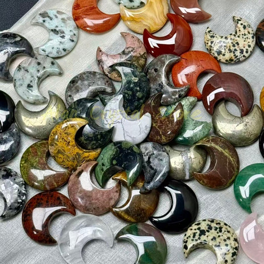 Mixed Crystal Moon Carving