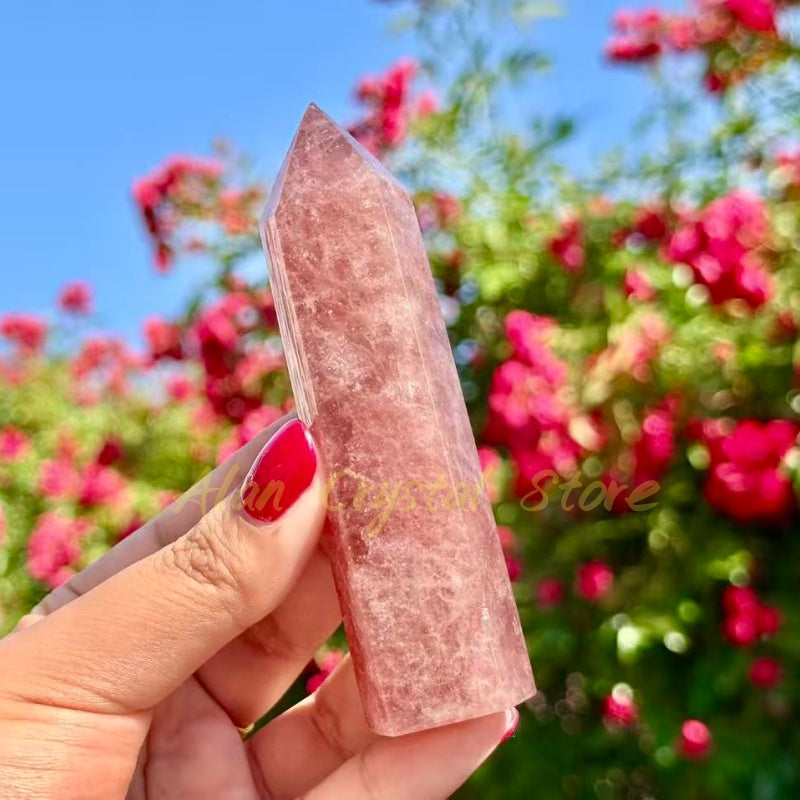 Natural Strawberry Quartz Points