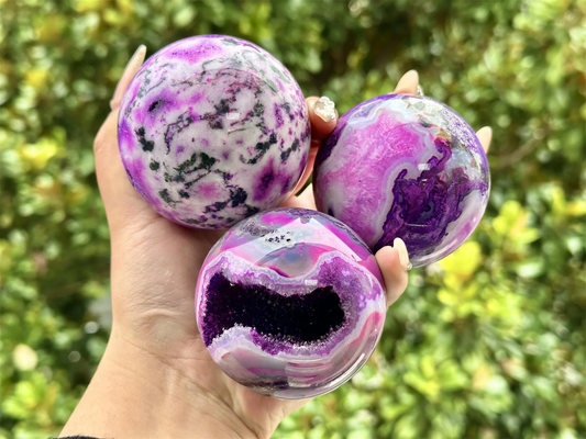 Purple Moss Agate Sphere.1PC